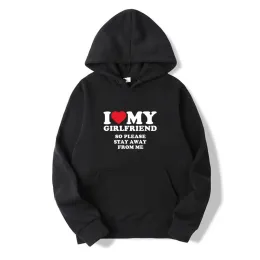 I Love My Boyfriend Shirt So Please Stay Away From Me Funny Bf Gf Sayings Quote Valentine Men and Women Prints Hoodies