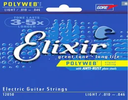 Whole 5sets Elixir 12050 Electric Guitar Strings 010046 cali Polweb Coating Light Instruments Guitar Akcesoria 5703456