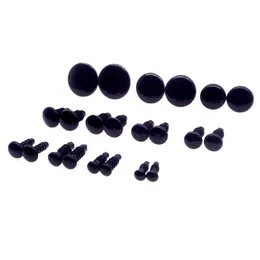 OCCHI DI SICUREZZA COLORE NERO FIT PER L'uncinetto/ripieno/bambola Amigurumi con rondelle 4,5 mm/5 mm/6 mm/7 mm/8 mm/9 mm/10 mm/12 mm/15 mm/18 mm