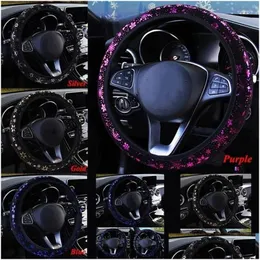 Steering Wheel Covers Ers Car Er Snowflake Pattern Showing Personality For Women 37-38Cm Kit Drop Delivery Automobiles Motorcycles Int Ot3Zk