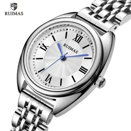 RUIMAS Damen-Quarzuhren, Luxus-Business-Armbanduhr, Edelstahl, wasserdicht, Kleiduhr, Dame, Relogio Masculino, Uhr 5177a