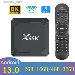 Set Top Box Android 13 TV box X98K RK3528 dual WiFi BT 5.0 Lettore streaming 8K set-top box di rete Q240330