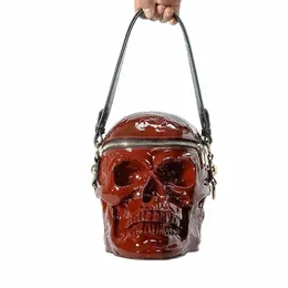 creative Gothic Skull Shaped Women Shoulder Bags Three-Dimensial Design Bag Punk Dark Crossbody Bag Funny Lady Handbags 2024 U8eN#