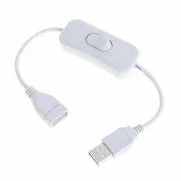 2024 ESCAM 28 سم كابل USB مع تبديل/إيقاف تشغيل امتداد الكبل لمصباح USB LISS USB طاقة الطاقة محول بيع الساخن متين