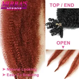 16/24/28 Inch Kinky Twist Marley Braiding Crochet Hair Synthetic Pre-Separated Springy Afro Twist Hair For Butterfly Locs Braids