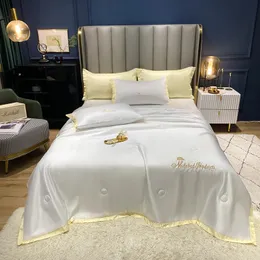 Bonenjoy Summer Summer Thin Quilt Comforter 소프트 에어컨 이블 쿨 Silky Bedspread Edredon Luxury Quiltpillowcase 주문 240409