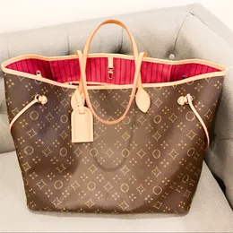 M41178 Naverfull Brown Flower Leather Shop Bag for Womens Luxury Handbags Clutch Crossbody Designer Bags Tote Fashion Mens