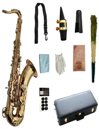 Mark VI Tenor Saxophone BB Tune Brass Plated Lacquare Gold Woodwind أداة مع ملحقات Case Golves8228506
