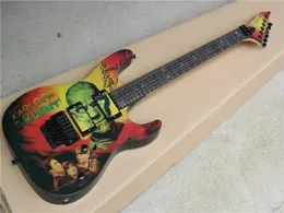 Custom kirk Hammett LTD KH3 Karloff Mummy Chitarra elettrica Amplificatore dipinto personalizzato aerografato da Eye Kandi EMG Pickups Floyd Rose Trem1627043