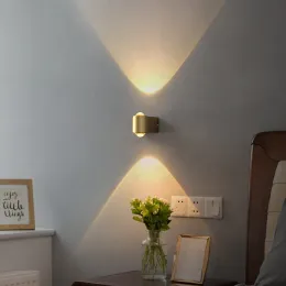All Copper LED Wall Lamp Modern Bedside Reading Indoor Nordic LED Scone Wall Lamp vardagsrum inomhus lampa sovrumslampa