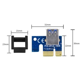 10pcs PCI-E Riser-Karten-Halterungsanbieter vertikaler Mount Locker 1x 16x PCIe-Kabel-Extender für die BTC-Riser für die Grafikkarte für die Grafikkarte