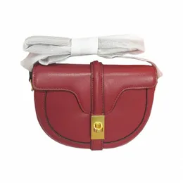 new Fi 2023 Semicircle Saddle Cow Leather Small Bag Women Famous Brand Saddle Designer Lock Shoulder Crossbody Bag J3SO#