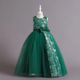 Adorável azul marinho verde branco vinho joia vestidos de festa/aniversário de meninas vestidos de concurso de meninas vestidos de flores para meninas saias do dia a dia roupas infantis SZ 2-10 D330082