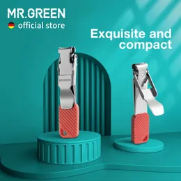 Mr.Green Compact Nail Clippers Foldbara nagelskärare Manikyrverktyg Portable Fingernail Clipper med nyckelkedjessax 240318