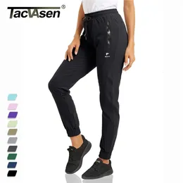 Tacvasen Womens Quick Dry Long Pants Pants Carge Lady Multi-Zipper Jogets joggers sweatpants hiking fishing gym brouters work 240322