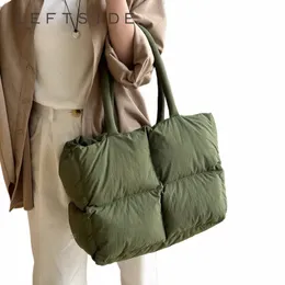cott Padded Big Tote Bags 2023 Korean Fi Shoulder Bags for Women Simple Solid Color Handbag Lady Travel Underarm Bag A668#