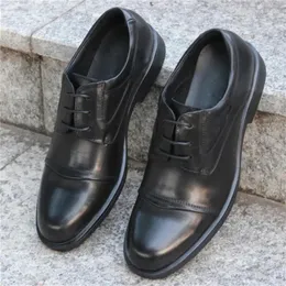 Casual Shoes Vintage Men's Genuine Leather Business British Style Spliced Oxfords Luxury Designer Cozy Footwear Black M3001