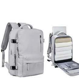 Mochila nyl, mochila de viagem Busin com porta USB para mulheres e homens, mochila para laptop anti-roubo aprovada pela companhia aérea Weekender S8NB #