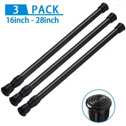 Shower Curtains LUDA 3PCS Spring Curtain Rods 16 To 28 Inch Tension Rod Adjustable Expandable