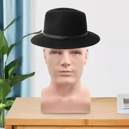 Stoi Man Mannequin Head Manikin Head Model Head Bust dla łańcucha słuchawkowego w kapeluszu