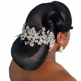 A426 Wedding Bridal Styling Barrette Letter Głowa Pałąk kryształowy kryształowy akcenty ślubne dla kobiet koron Z6vo#