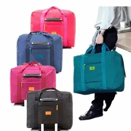 حقيبة سفر قااة قابلة للطي قابلة للطي حقيبة سفر خفيفة الوزن للنساء والرجال حمل على حقيبة Lage Weekender Bags F9B4#