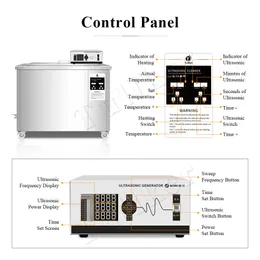 Tullker 45L/88L/175L/360L Ultrasonic Cleaner Range Filtr czysty silnik Forma DPF Olej olejowy metalowy metal Ultrasound Clean kąpiel