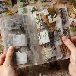 Hediye Sargısı Vintage Mektuplar Çıkartmalar 20 Sheets Astetik Kitap Şeffaf Pet Retro Dekoratif Çıkartma Seti Scrapbooking