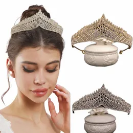 new Water Diamd Crown Bride Simple Forest Wedding Headwear Princ Birthday Party Crown Accories 87Xt#