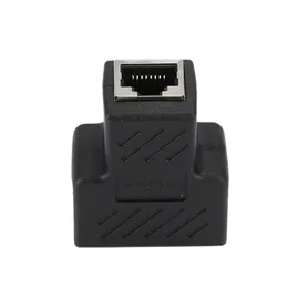 1PC أسود Ethernet Adapter LAN Cable Extender Flitter for Internet Connection CAT5 RJ45 SPLITTER CATIN