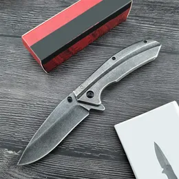 KS 1306BW Filtro Flipper Coltello pieghevole Interamente in acciaio Blackwash SpeedSafe Utilità assistita Sopravvivenza EDC Caccia Utensili manuali per difesa Coltelli tascabili manuali tattici per uomo