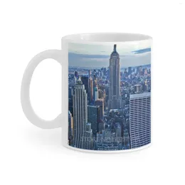 Mugs York Image Here | Vit mugg kaffekopp mjölk te koppar gåva till vänner 4k upplösning stad los angeles usa