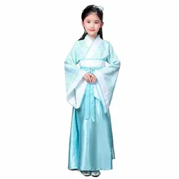 traditial Chinese Dance Costumes for Girls Ancient Opera Tang Dynasty Han Ming Hanfu Dr Child Clothing Folk Dance Children k0vn#