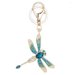 Keychains Insect Dragonfly Keychain Animal Pendant Keyring For Women Men Car Key Holder Gift