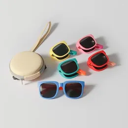 Sunglasses Children's Foldable Polarized For Boys Girls Outdoor UV400 Protection Cute Trendy Fashion Candy Color Baby Sun Visors