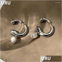 Dangle Chandelier Earrings Trendy Jewelry 925 Sier Needle Back Front Geometric Metal Drop For Women Girl 2024 Trend Accessories Party Otaiv