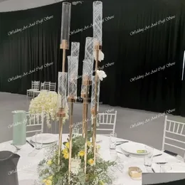 Ljushållare Guld/SLIVER/VIT/BACKTALL Guldmetall Vase Flower Stand för bordets mittpunkt dekoration blommor blommor båge drop dhpur