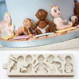 Backformen Niedliche babyförmige Zucker-umgewandelte Kuchen-Silikagel-Form DIY-Gelee-Seifen-Schokoladen-Werkzeug WMJ-927
