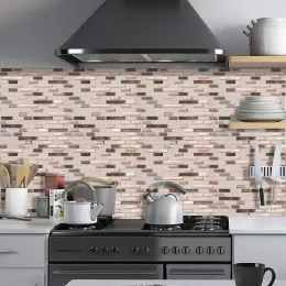 VividTiles 5/10 Foglio 3D Adesivo da parete da cucina 3D 3D 12*12 pollici forti buccia e piastrelle