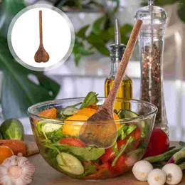 Çatallar Kalp Şekleli Kaşık Karıştırma Kamp Tencere Salatası Salatası Ahşap Tutar Sunucu Çorbası Yeniden Kullanılabilir Servis Karıştırma