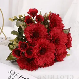 Dekorativa blommor Yomdid Fake Sunflower Gerbera Artificial Wedding Decoration Simulation Flower Home Room Decor Desktop Ornament