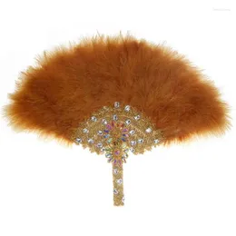 Party Decoration Luxurious African Dance Feather Fans Hand Fan Handmade For Wedding GiftTop