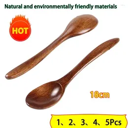 Skedar träsked bambu kök köksredskapsverktyg för kikthen 813 sopp tesked catering 1 2 3 4 5pccs
