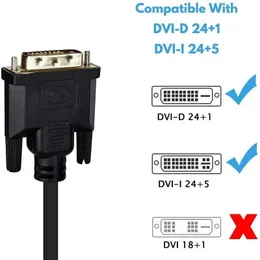1.8m Video Cable DVI 24+1pin para VGA 15pins Connecte o projetor da tela do monitor PC e TVhigh Video Video Cablehigh Resolução Video Cable