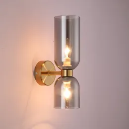 Nordic Modern Duvar Lambaları Yatak Odasının Yanında Cam Top Led Duvar Işıkları Armatürleri Wandlamp Lighting Banyo Ayna Merdiven Işık