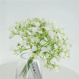 Декоративные цветы Искусственные цветы Babysbreath Букет Гостиная Дисплей Флорес Главная Мариадж Окно Шоу Украшения Аксессуары Поставки