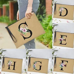 Storage Bags Letter-Printed Bag Fashionable Handheld Casual Handbag Online Celebrity Toiletry Cosmetics Organizing