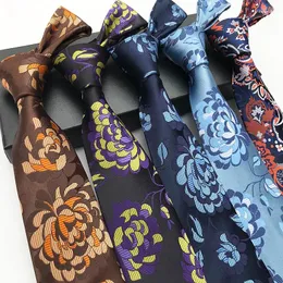 Bow Ties Male Fashion Business Classics Flower 8cm For Men Jacquard Wedding Slips Corbatas Hombre Gentlemen Accessories