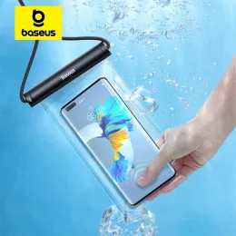 Baseus IPX8防水電話バッグケースiPhone 13 12 Samsung Xiaomi Universal Swimbing Diving Diving Phone Pouch Bag Case
