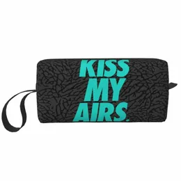 Kiss My Airs Bolsa de maquiagem para mulheres, organizador de cosméticos para viagem, sacos de higiene pessoal, kit Dopp, caixa x63b #